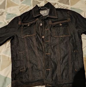 Stacy Adams Black Denim Jean outfit, xlarge jacket & pants 38waist 30length